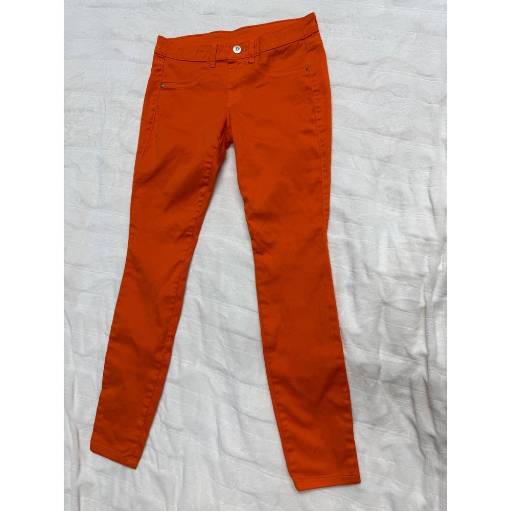 Meesh‎ & Mia Orange Miami Dolphins NFL Skinny Jeans Women's Size 4